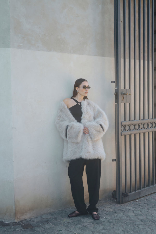 Perly Faux Fur Coat - KBS