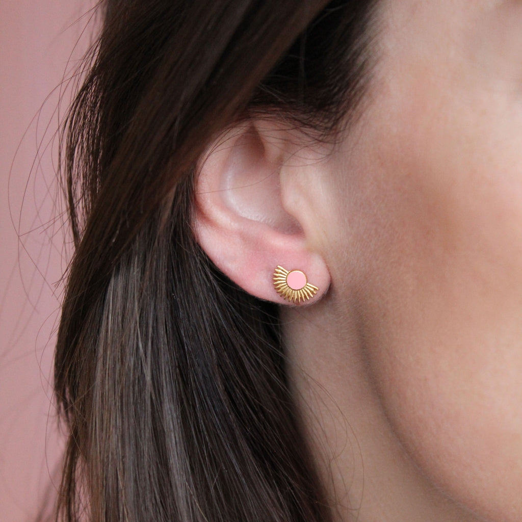 Soleil studs - Rose - Enamel Copenhagen