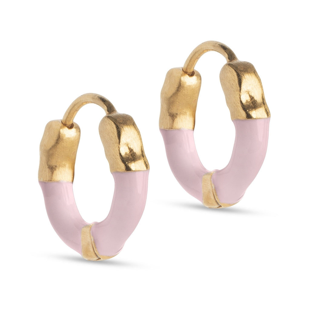 Lina small hoops - Pale Pink - Enamel Copenhagen