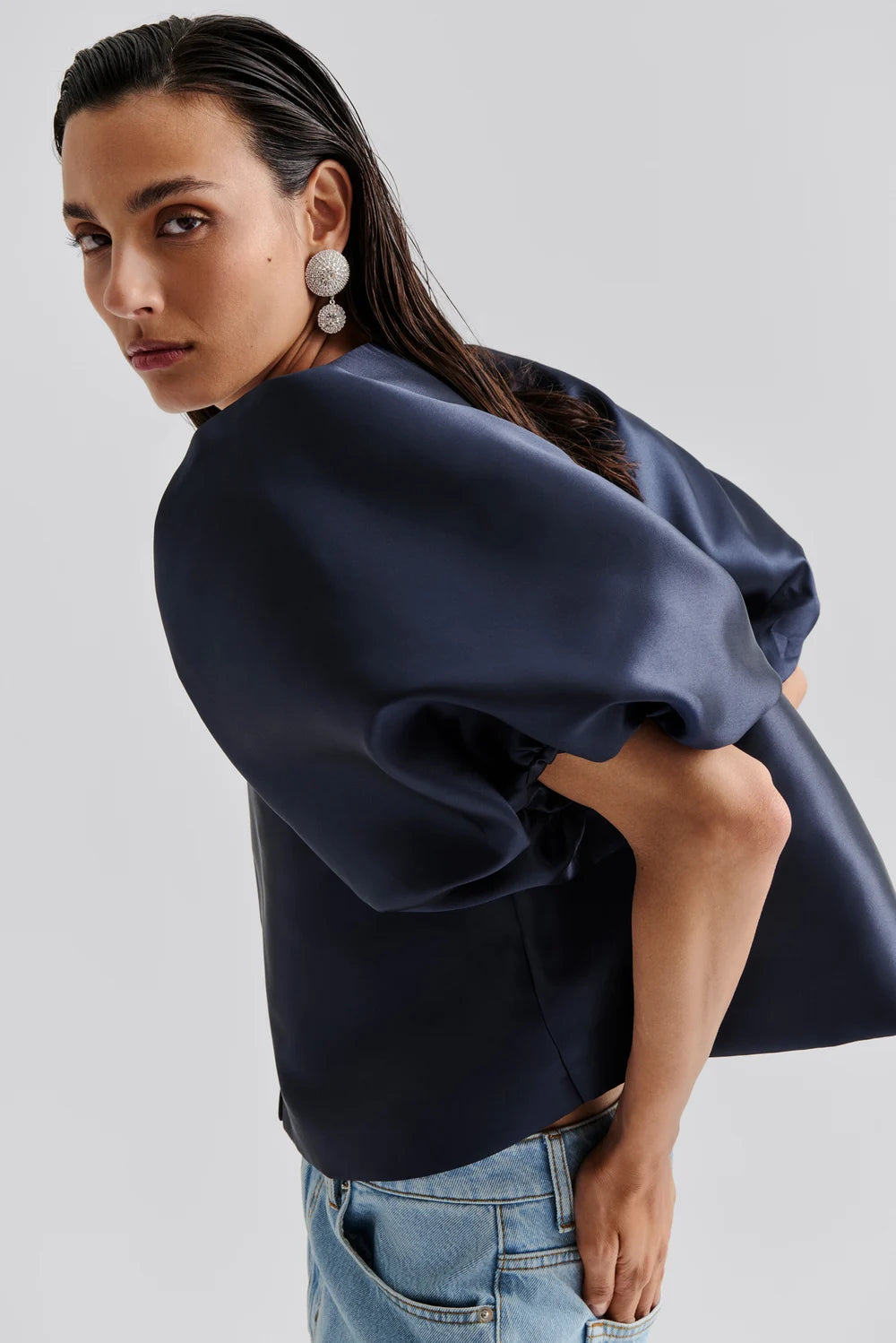 Cleo Pouf Blouse - Malina