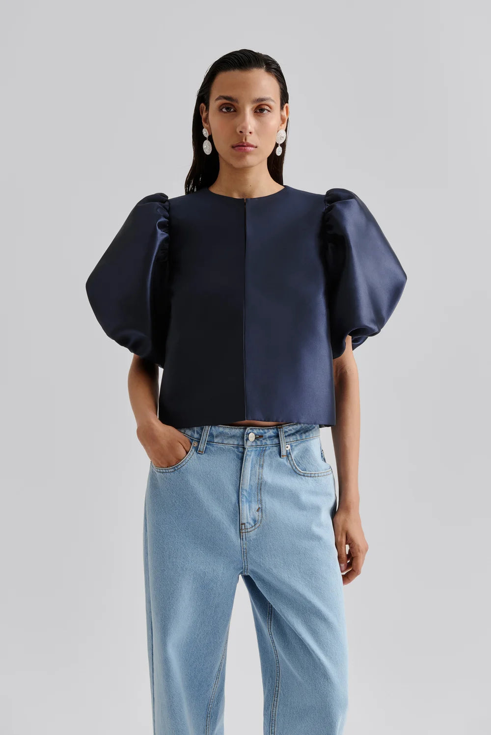 Cleo Pouf Blouse - Malina