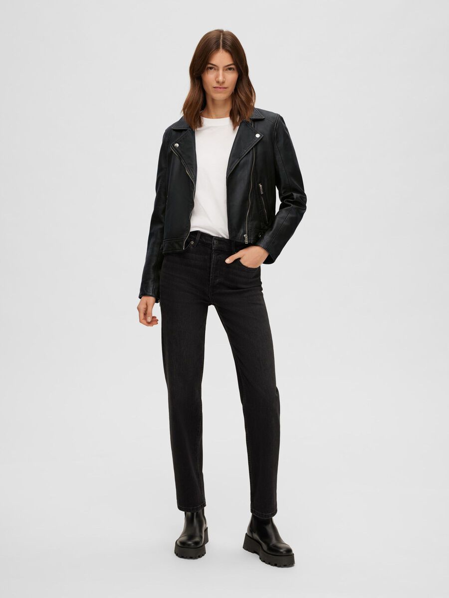 Selected femme cheap leather jacket