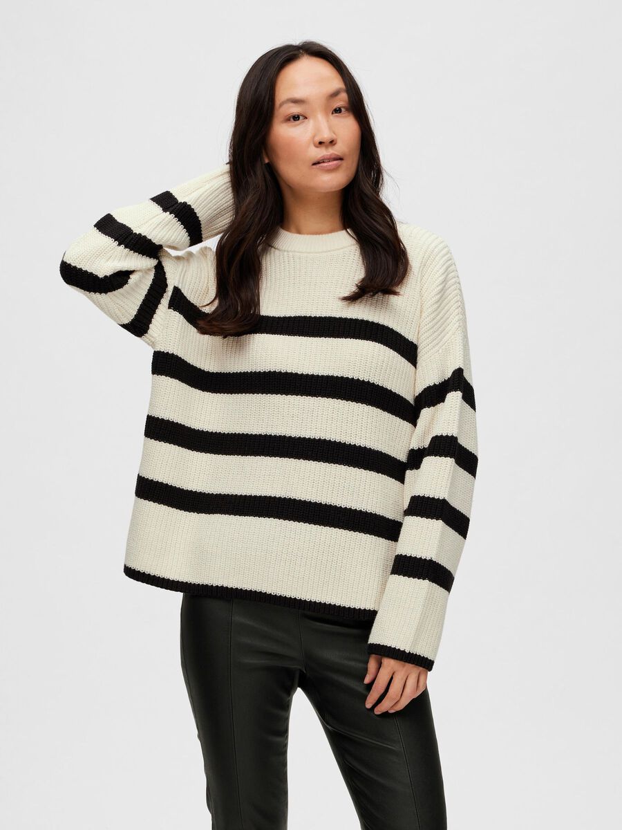 Striped Knitted Jumper (bloomie) - Selected Femme