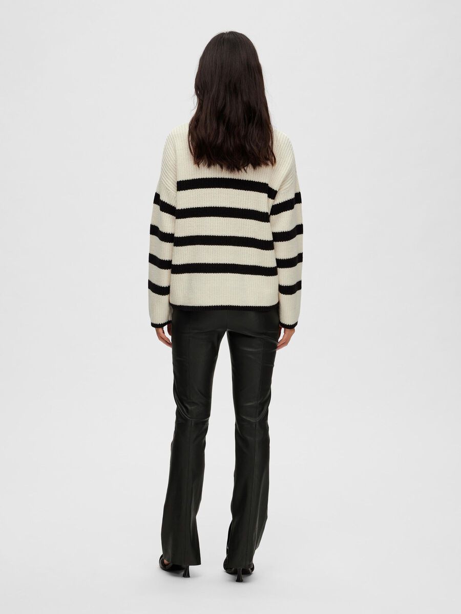 Striped Knitted Jumper (bloomie) - Selected Femme