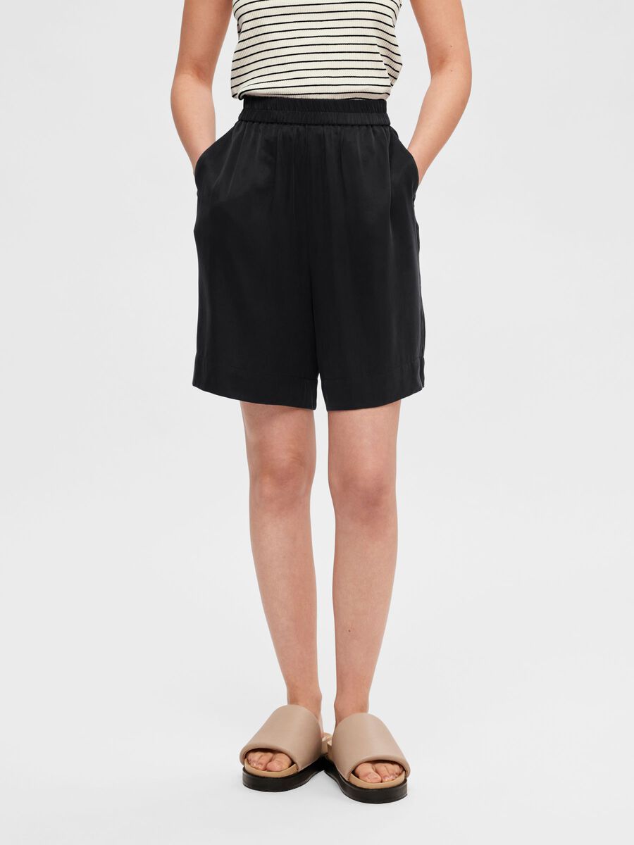 Laila Cupro Shorts - Selected Femme