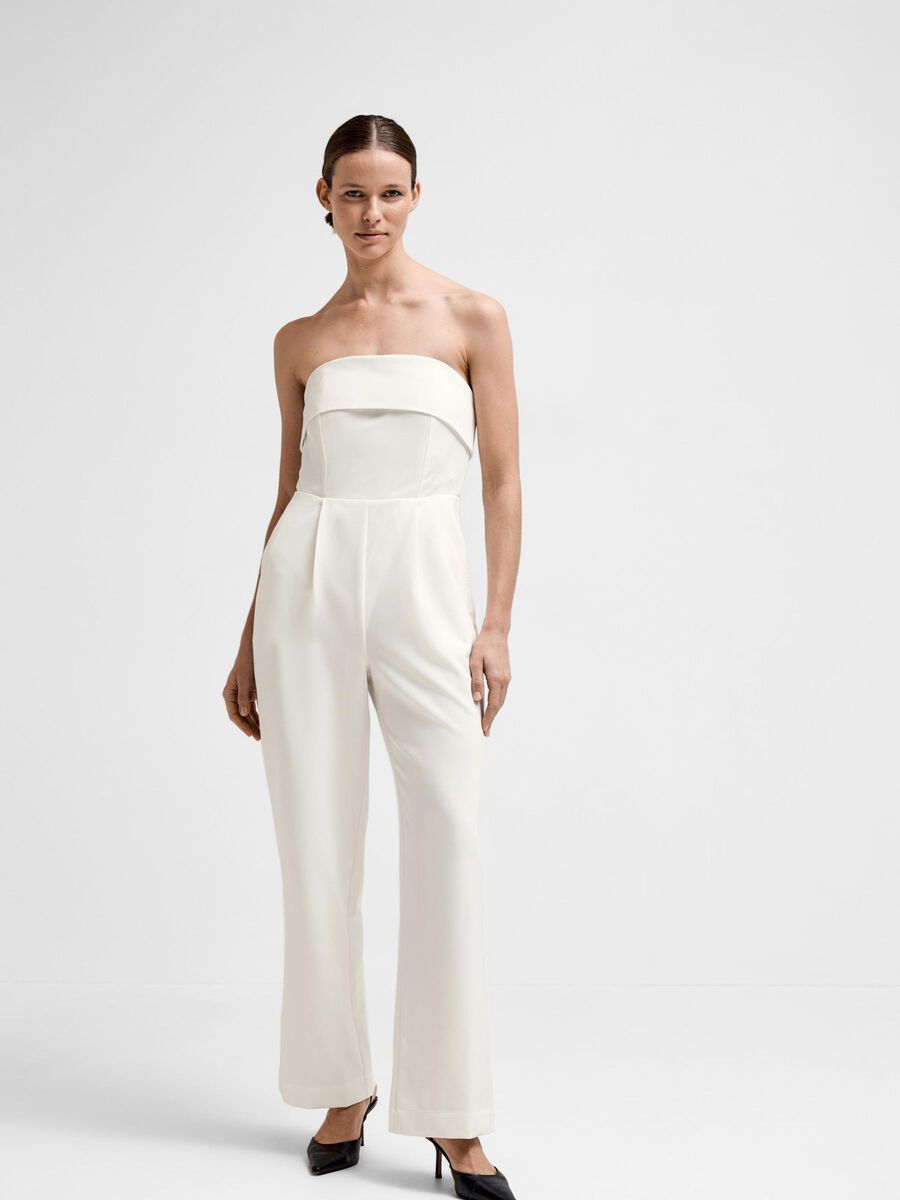 Vinelle Jumpsuit (White) - Selected Femme