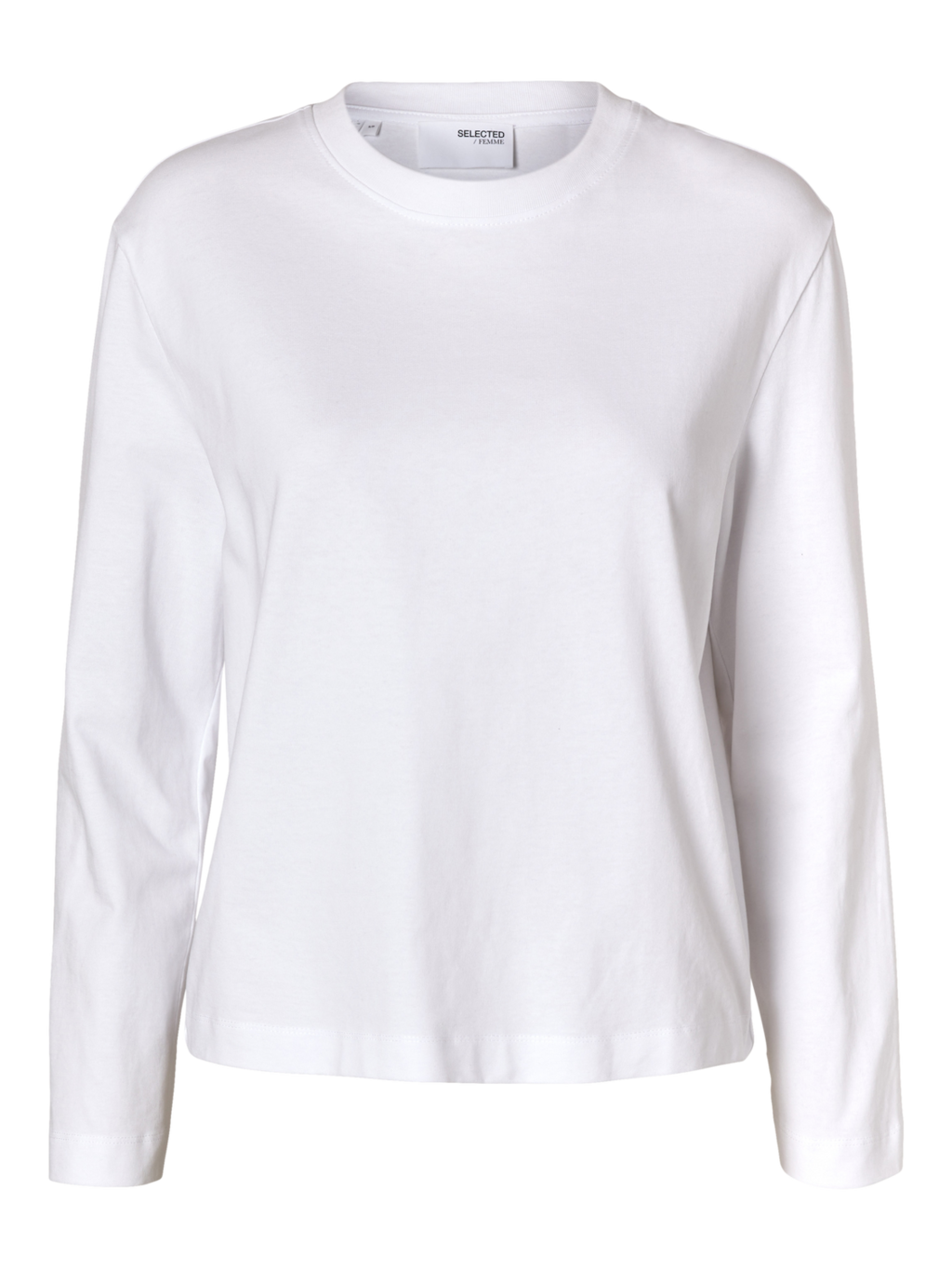 ESSENTIAL BOXY TEE (WHITE) - SELECTED FEMME