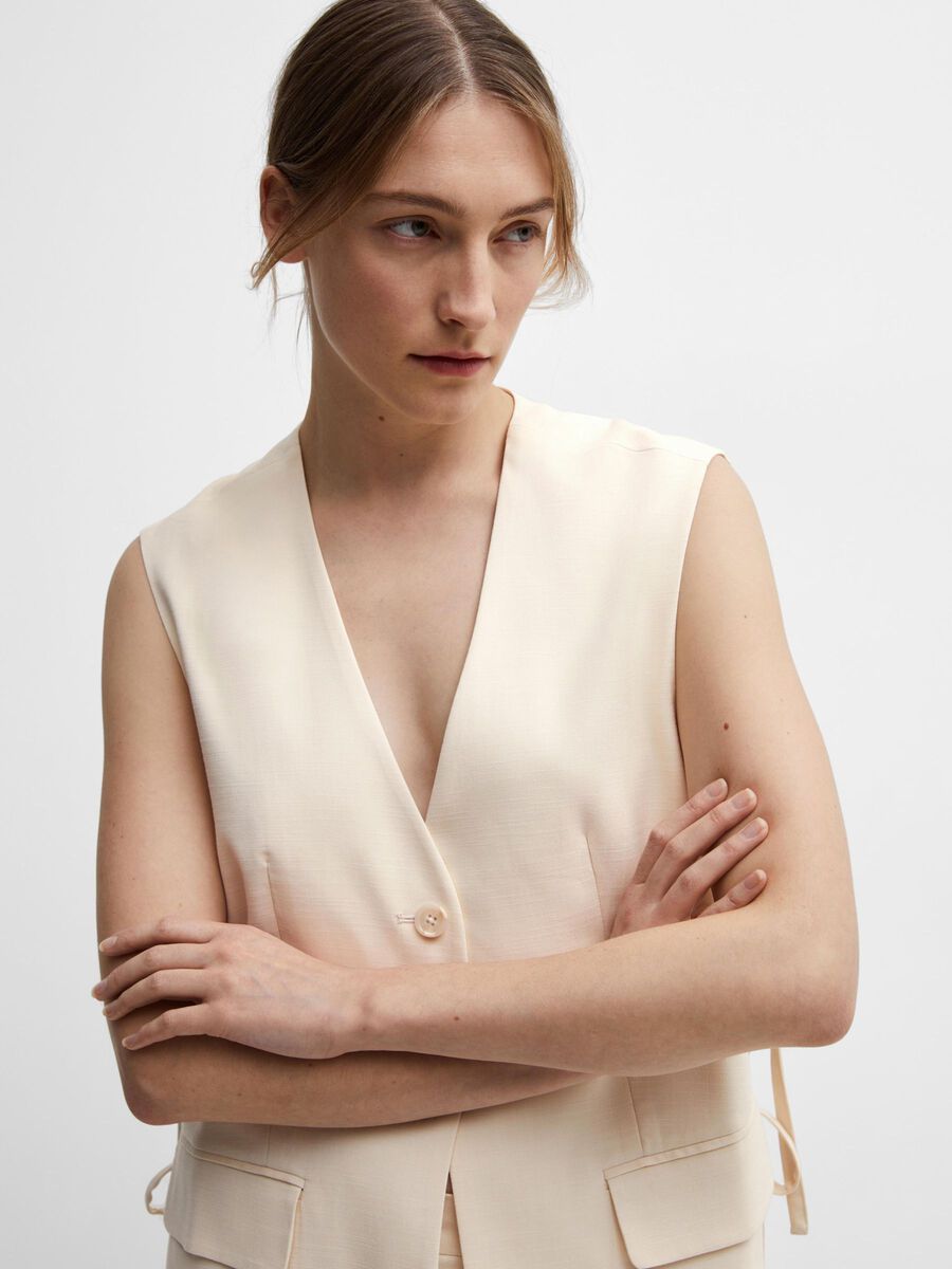 Long Oversized Waistcoat - Selected Femme
