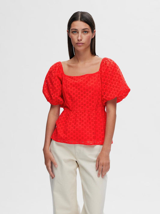 Broiderie Top - Selected Femme