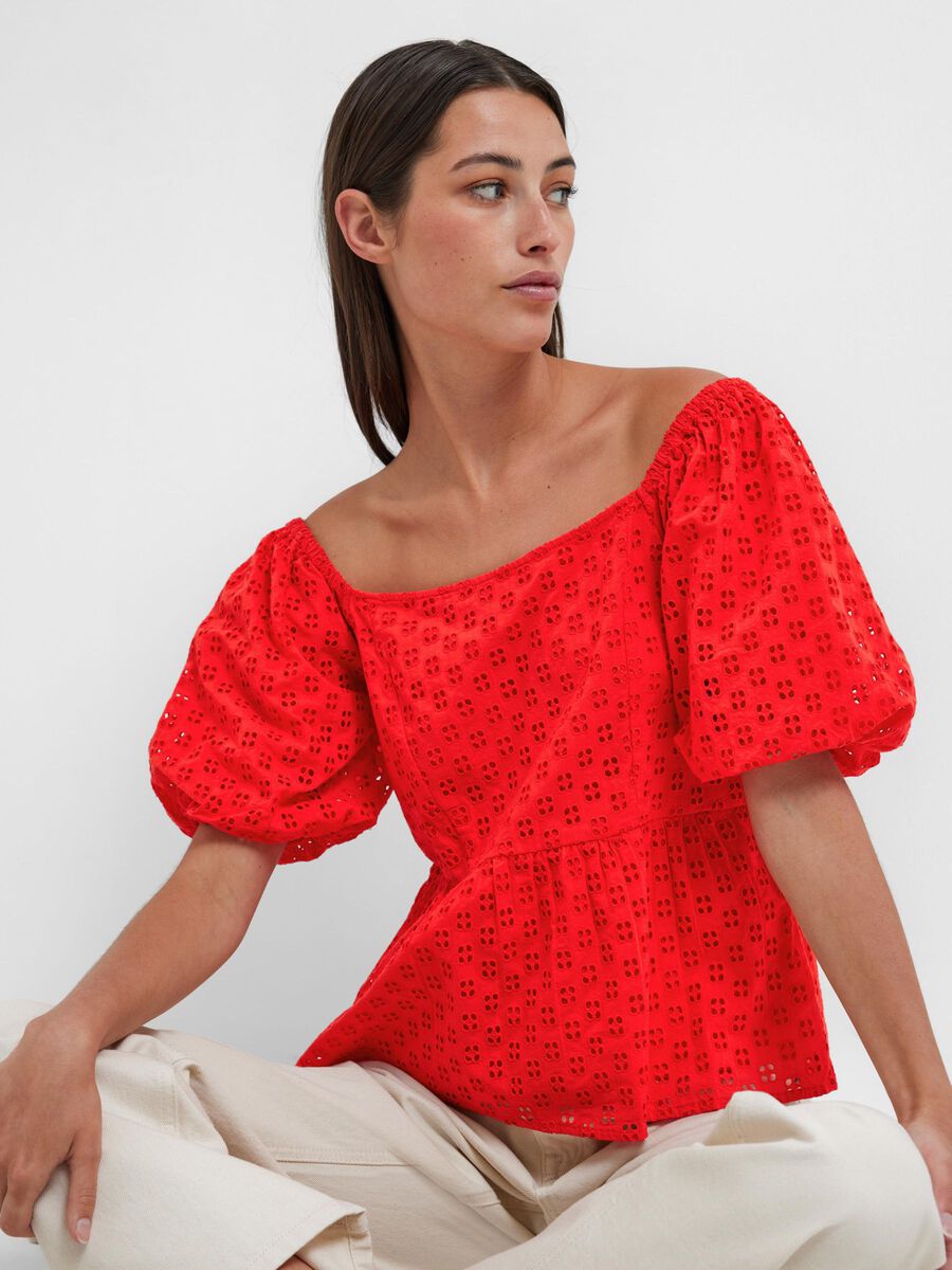 Broiderie Top - Selected Femme