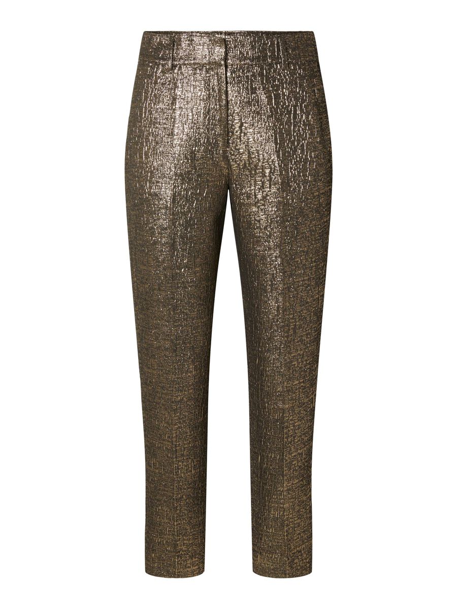 Metallic Jacquard Trousers- Selected Femme