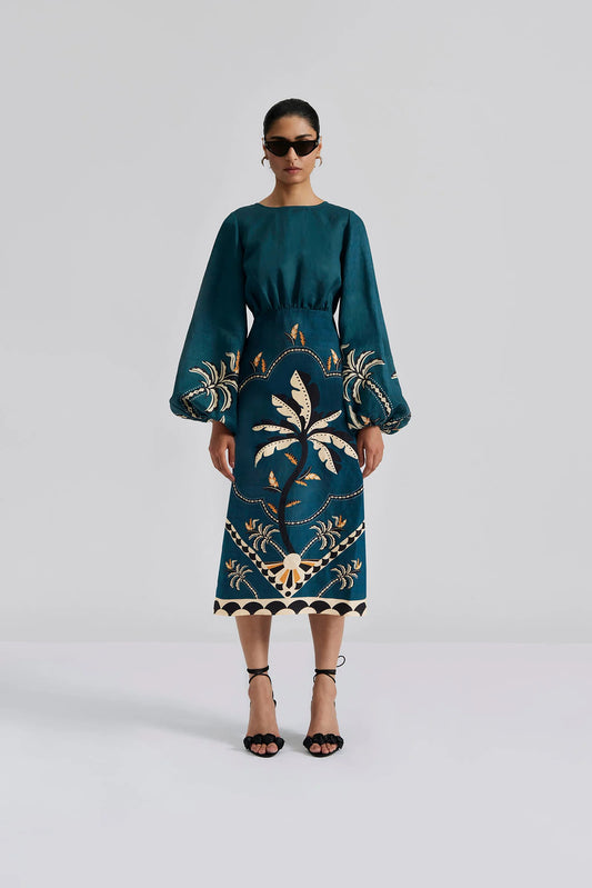 Zia Midi Dress - Desert Palm - Malina
