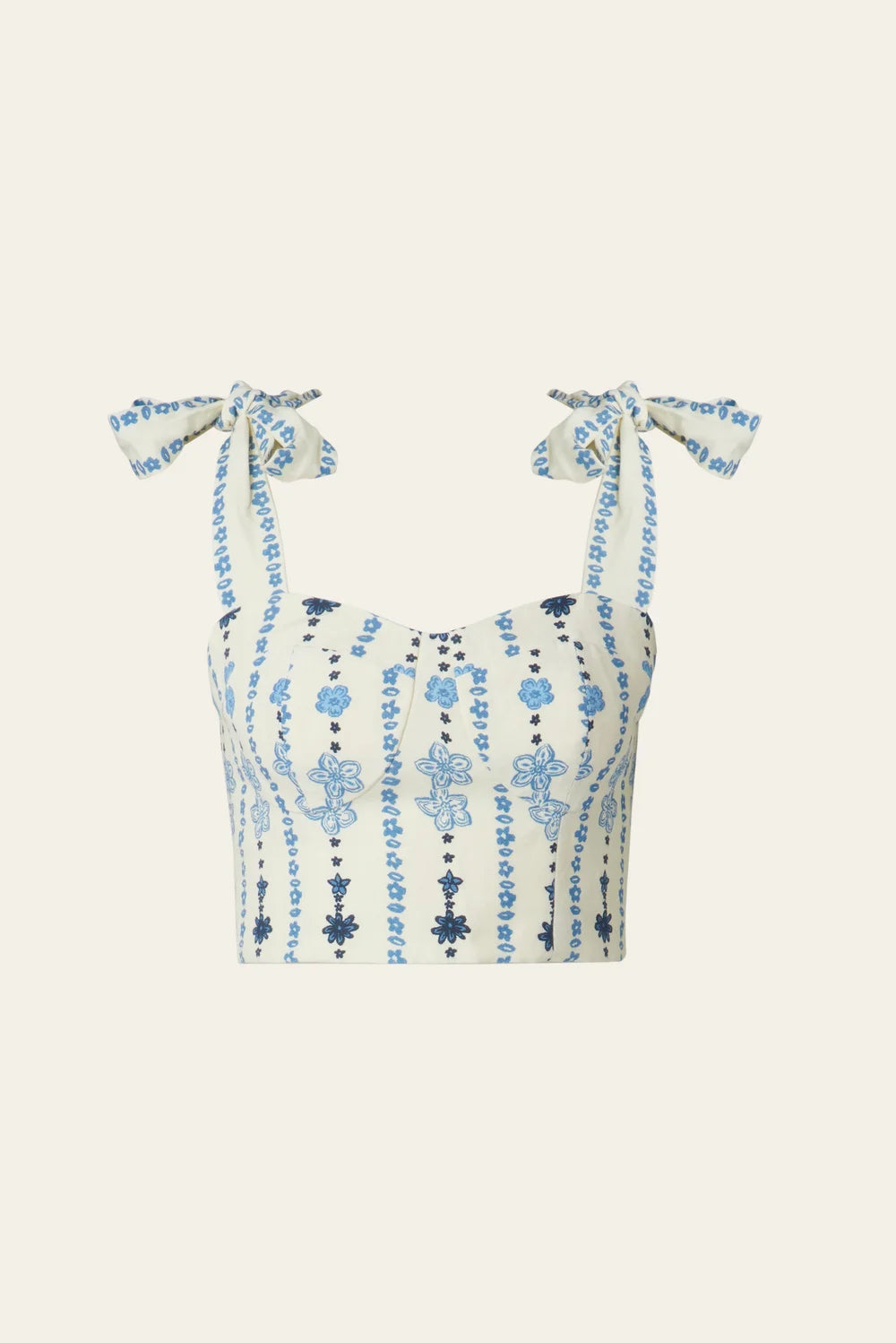Evelyn Tie Strap Bustier Top - Malina