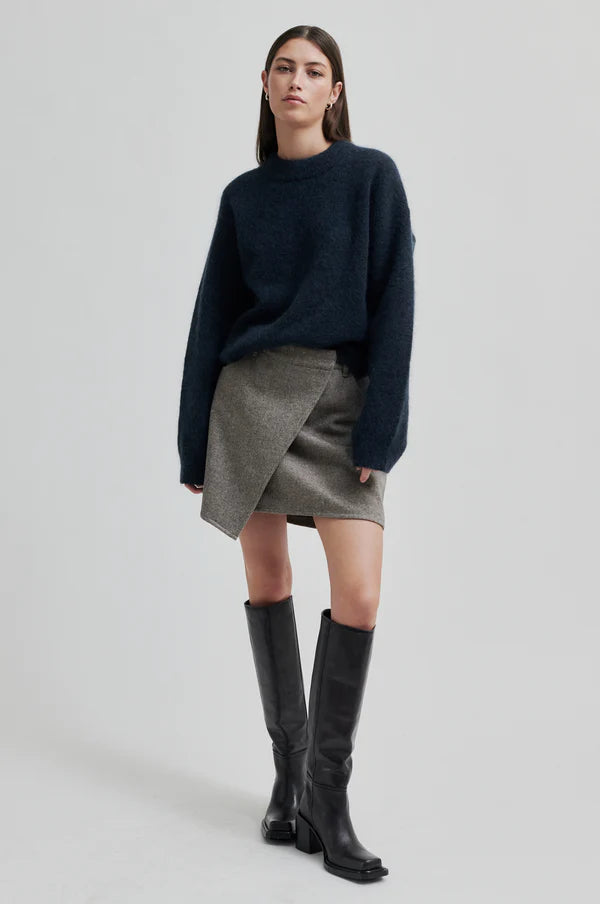 Brook Knit Drop Shoulder O-Neck - Second Female