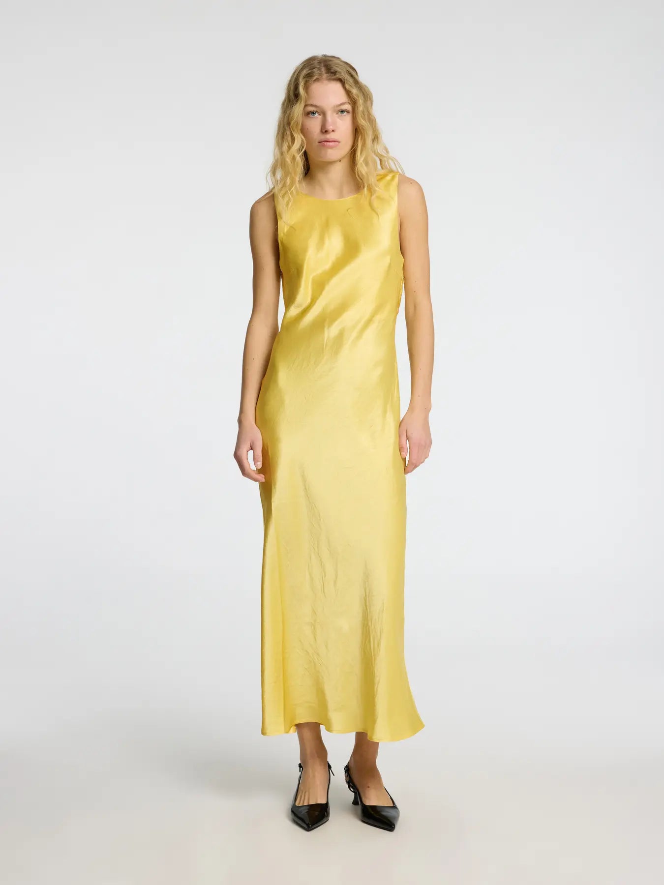 SLFSELENE MIDI COWL DRESS