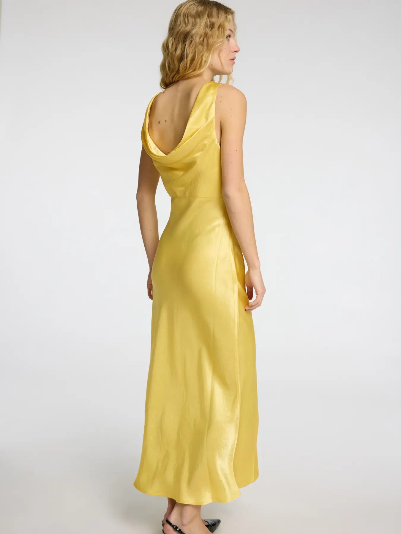 SLFSELENE MIDI COWL DRESS