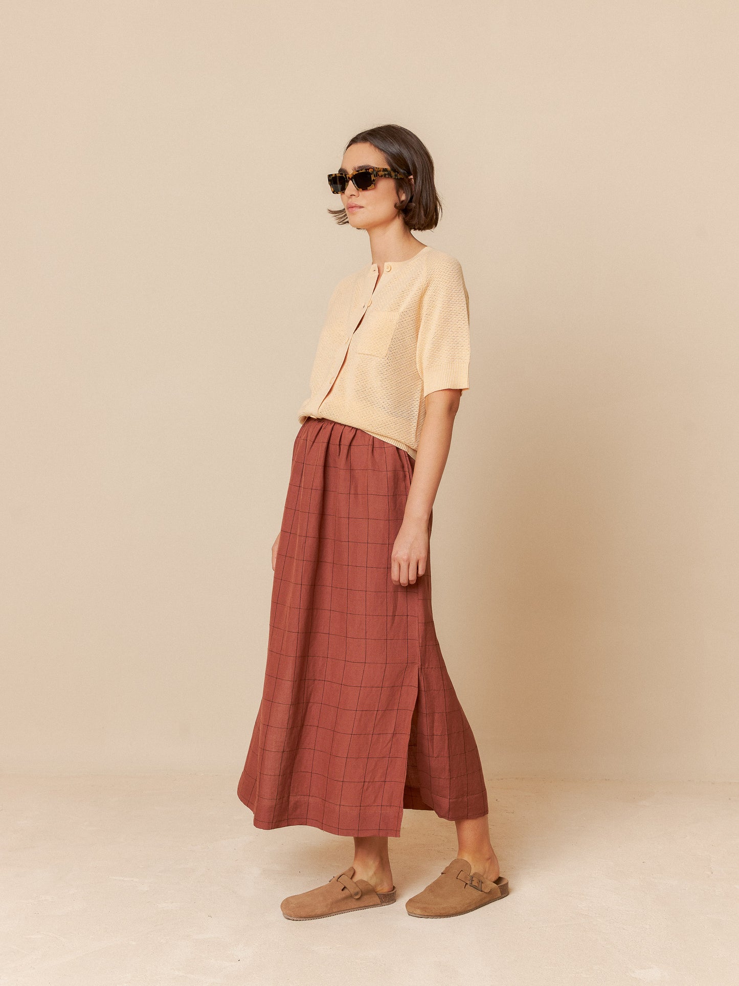 Window Pane Skirt - Indi & Cold