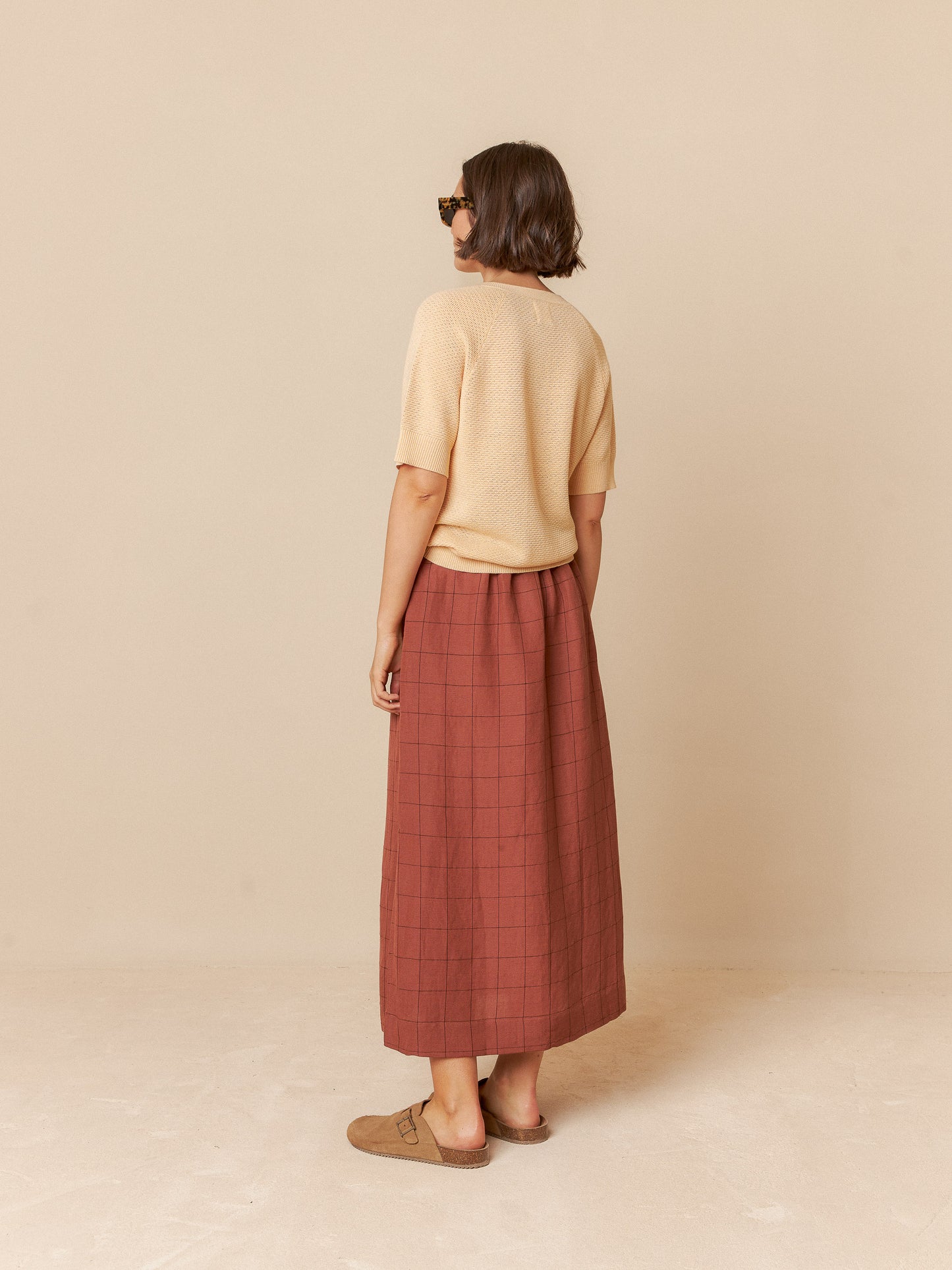 Window Pane Skirt - Indi & Cold