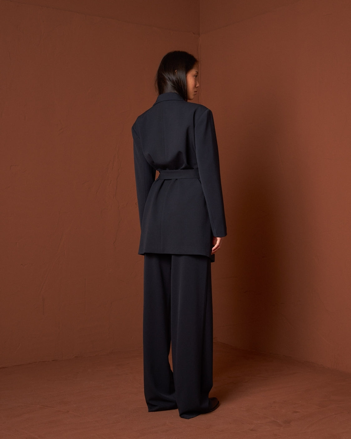 MAXI BLAZER WITH BELT - INDI&COLD