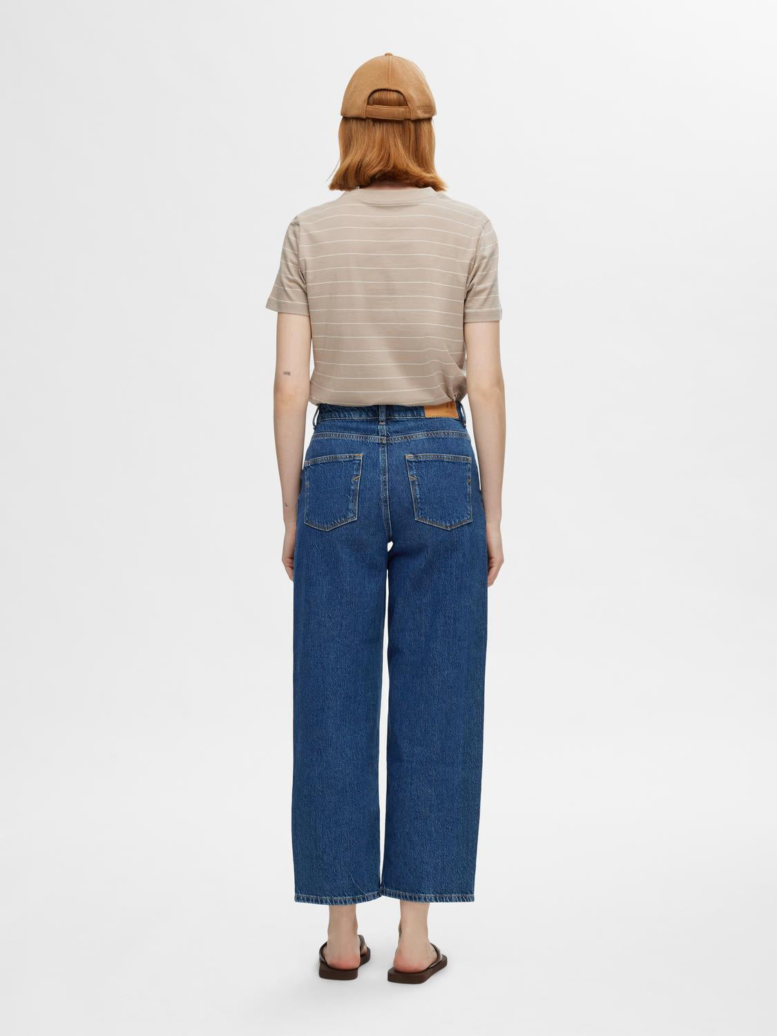 SLFCLAIR HIGH WAIST STRAIGHT CROP JEANS - SELECTED FEMME