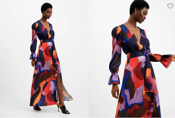 Isadora Drape Long Sleeve Maxi Dress - French Connection