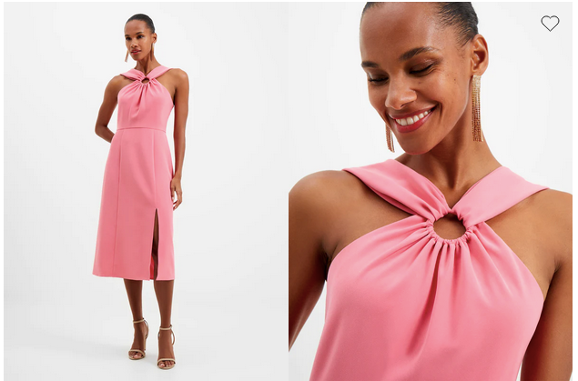 Crepe Ring Halterneck Dress - French Connection