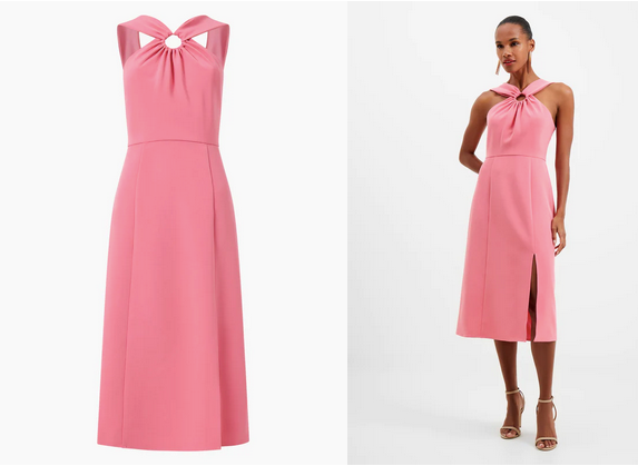 Crepe Ring Halterneck Dress - French Connection