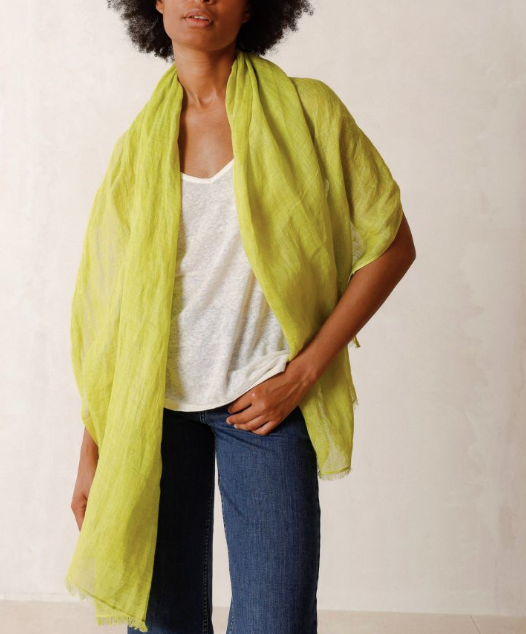 Linen Scarf (Yellow) - Indi & Cold