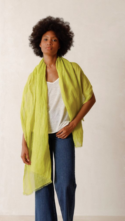 Linen Scarf (Yellow) - Indi & Cold