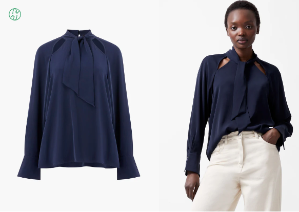 Carmen Crepe Tie Blouse - French Connection