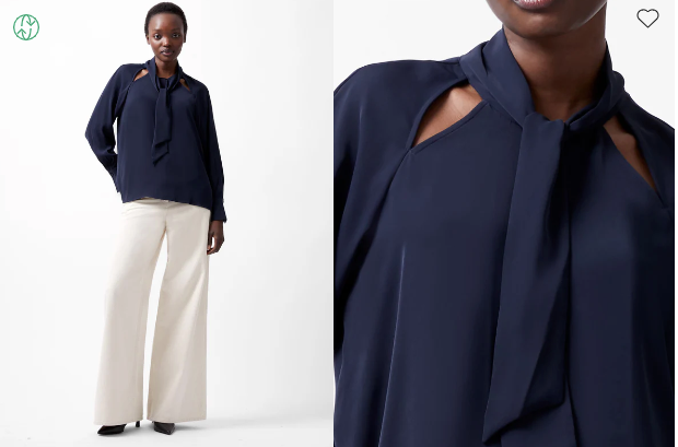 Carmen Crepe Tie Blouse - French Connection