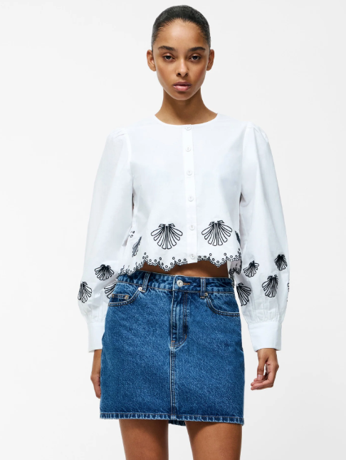 Cambria Embroidered Top - French Connection