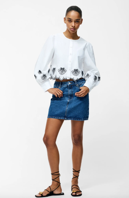Cambria Embroidered Top - French Connection