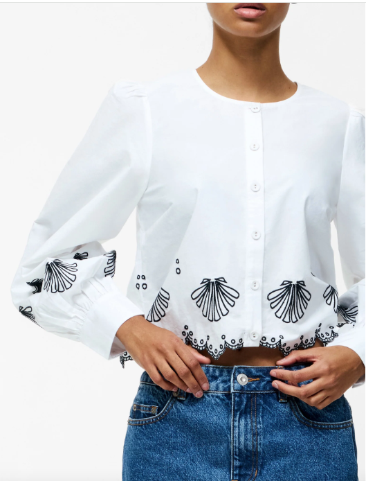 Cambria Embroidered Top - French Connection