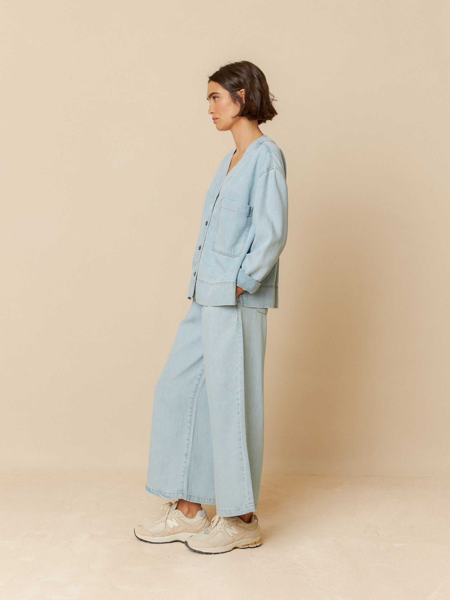 DENIM EFFECT PANTS - INDI&COLD