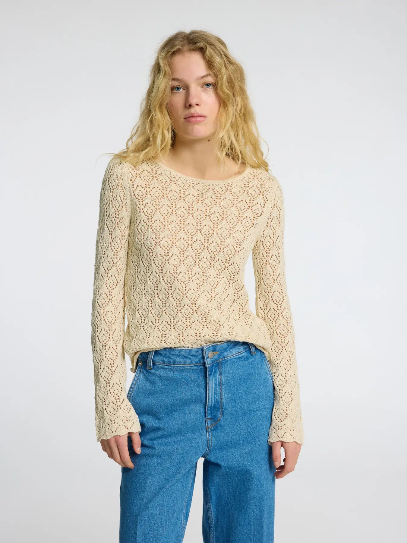 SLFNIVA LS KNIT O-NECK - SELECTED FEMME
