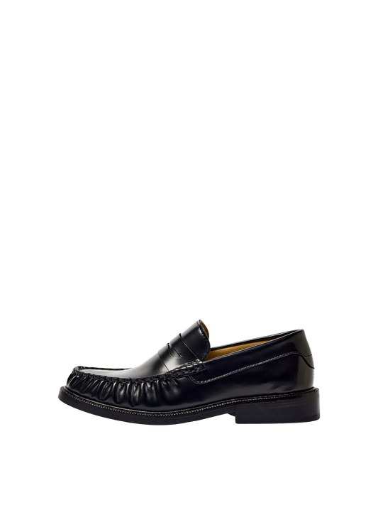 CAMILLE LEATHER LOW PENNY LOAFER - SELECTED FEMME