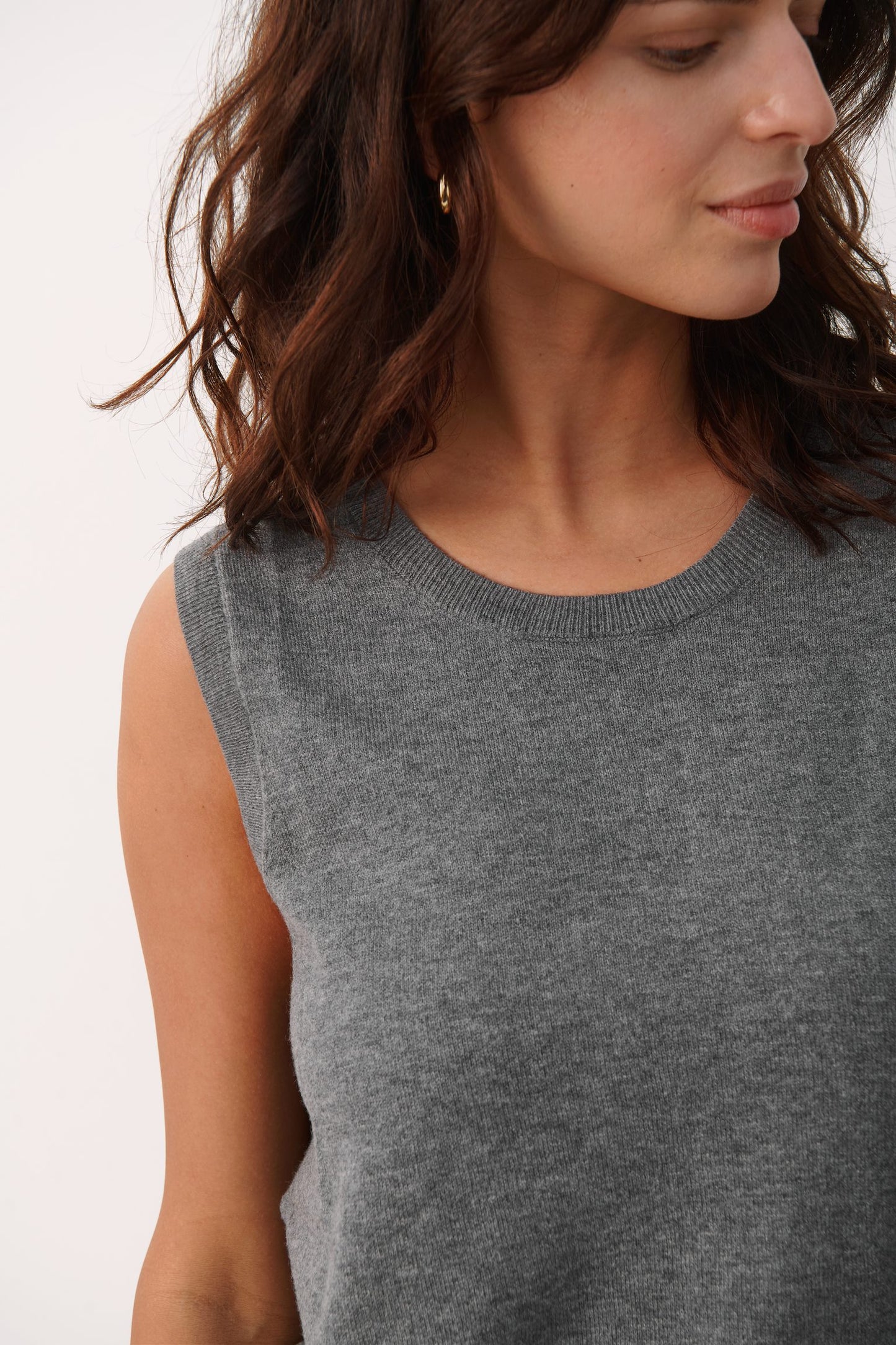 Keyja Knitted Tank - Part Two (Medium Grey Melange)