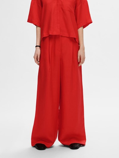 High Waisted Wide Leg Trousers (LYRA) - Selected Femme