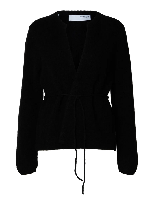 SIA LS KNIT BELT CARDIGAN - SELECTED FEMME