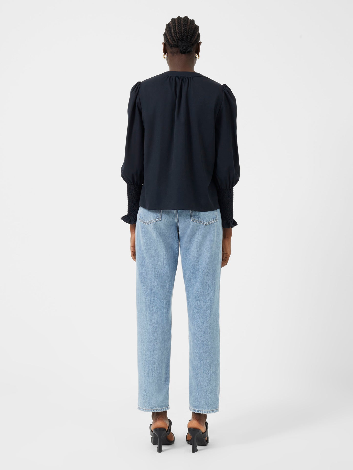 CREPE V NECK BLOUSE FRENCH CONNECTION