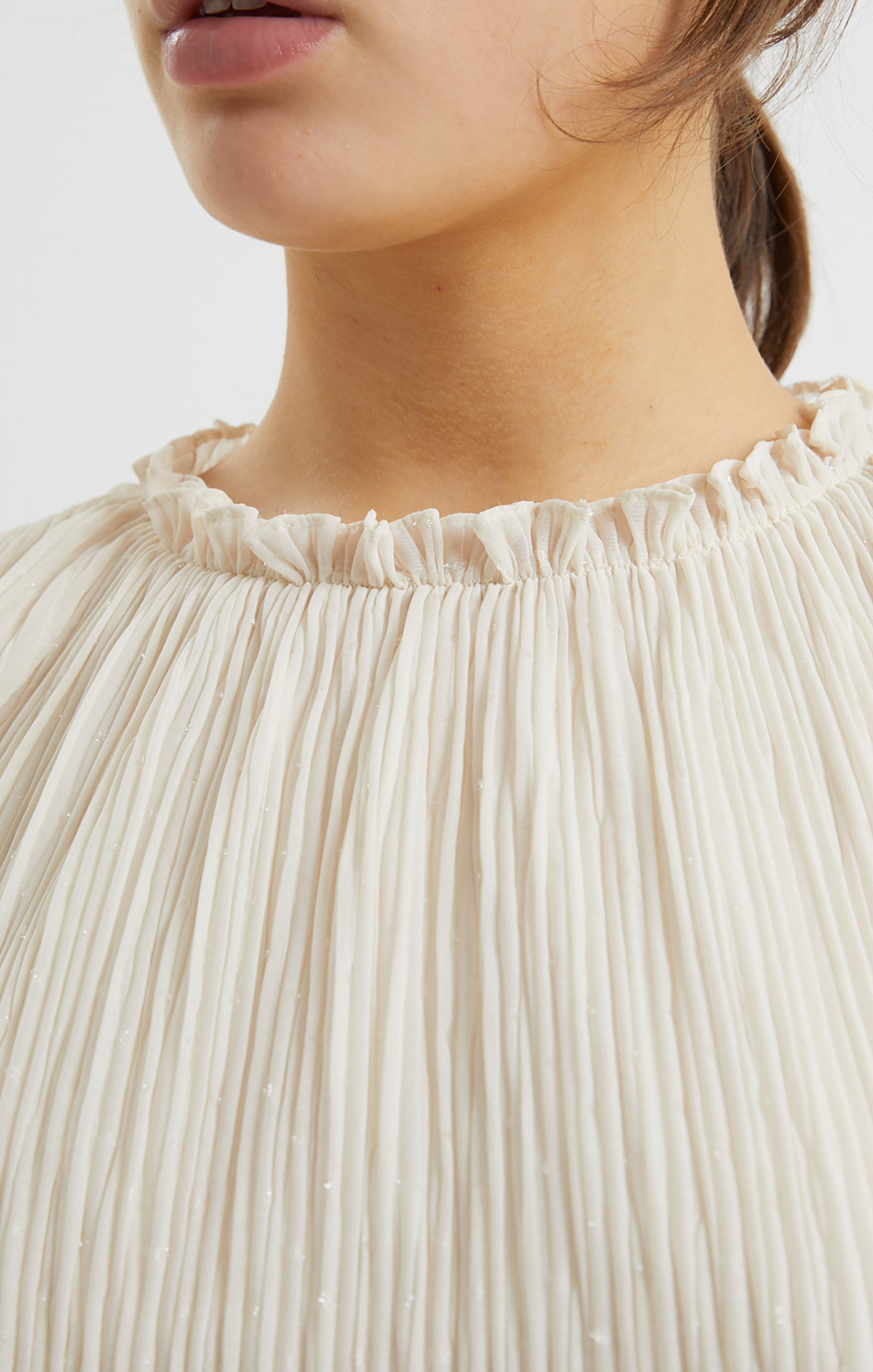 Callie Lurex Pleated Top - French Connection