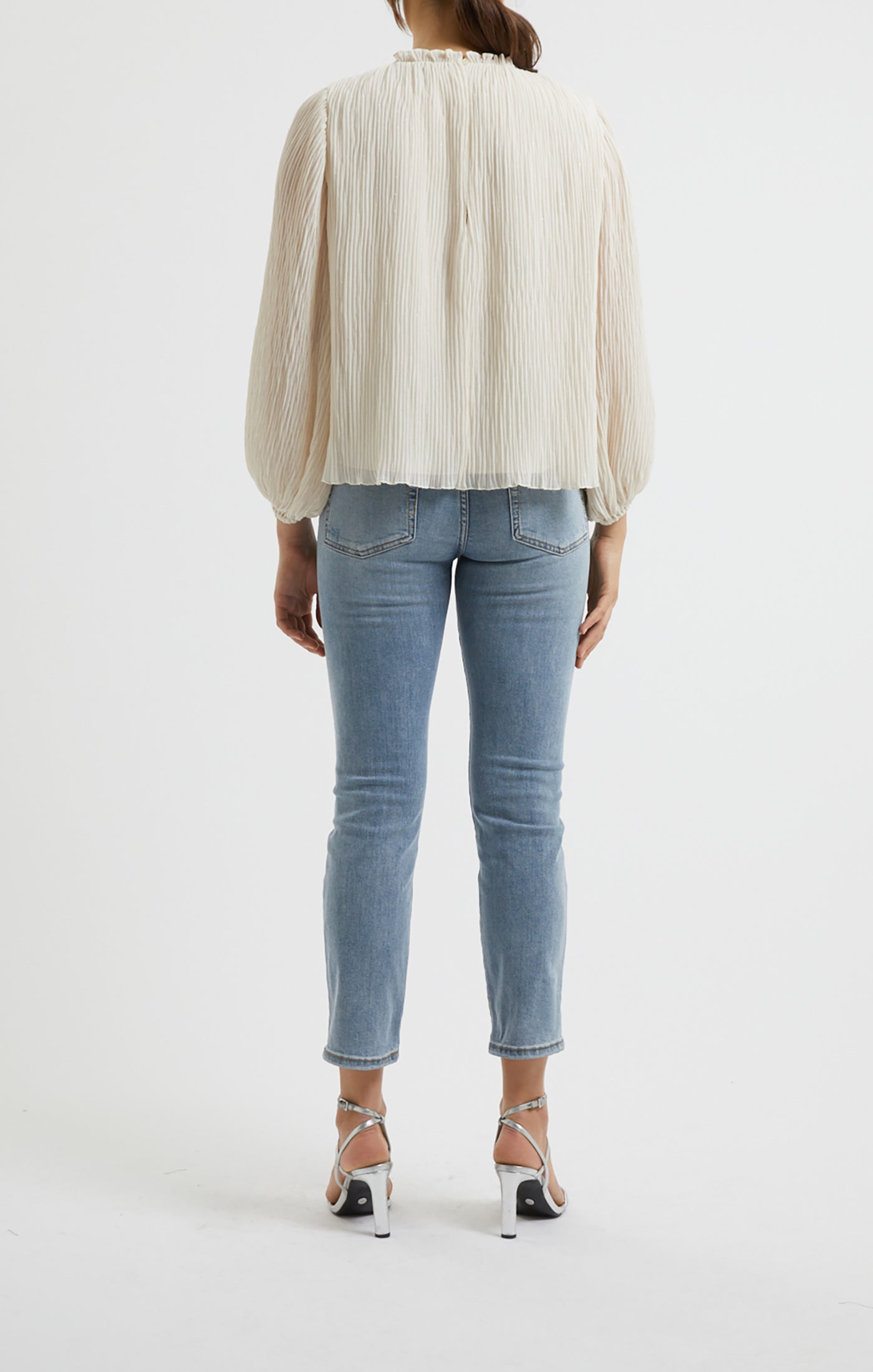 Callie Lurex Pleated Top - French Connection