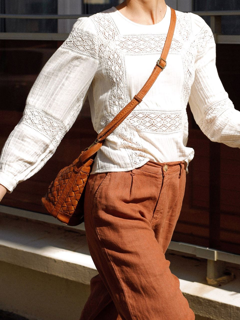 Linen Crop Pant - Indi&Cold