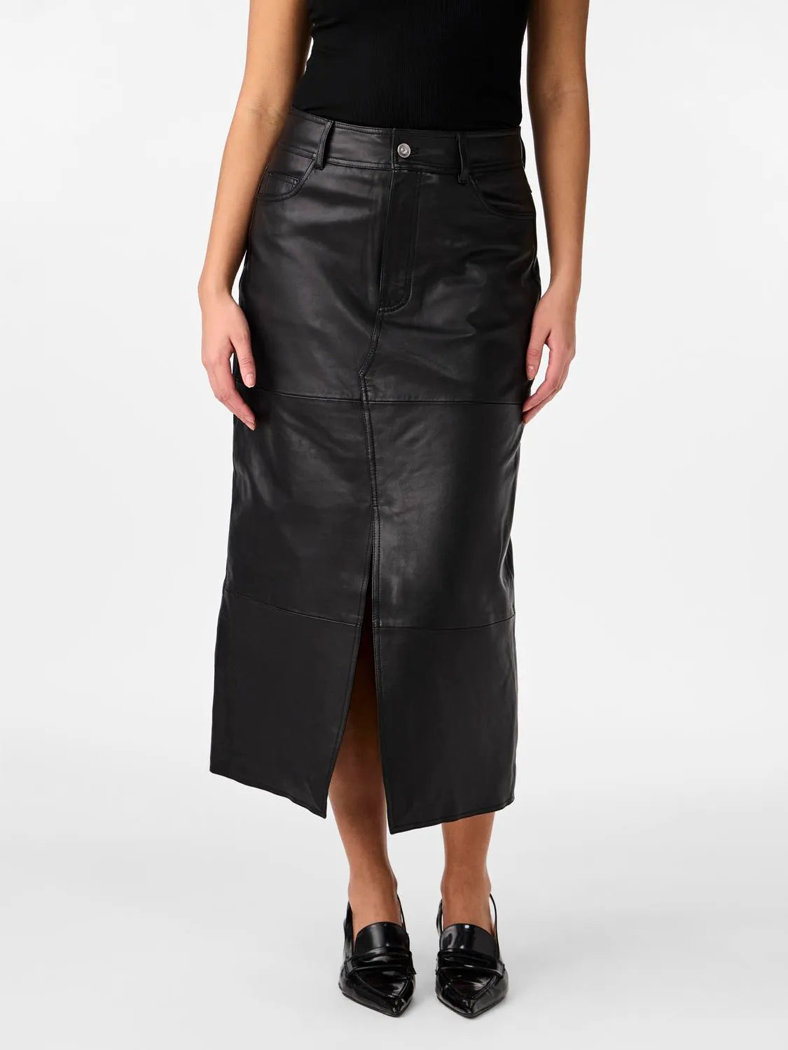 MINA LEATHER SKIRT - YAS