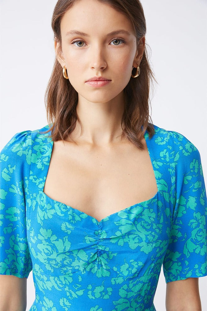 Crista Floral Midi Dress - Suncoo
