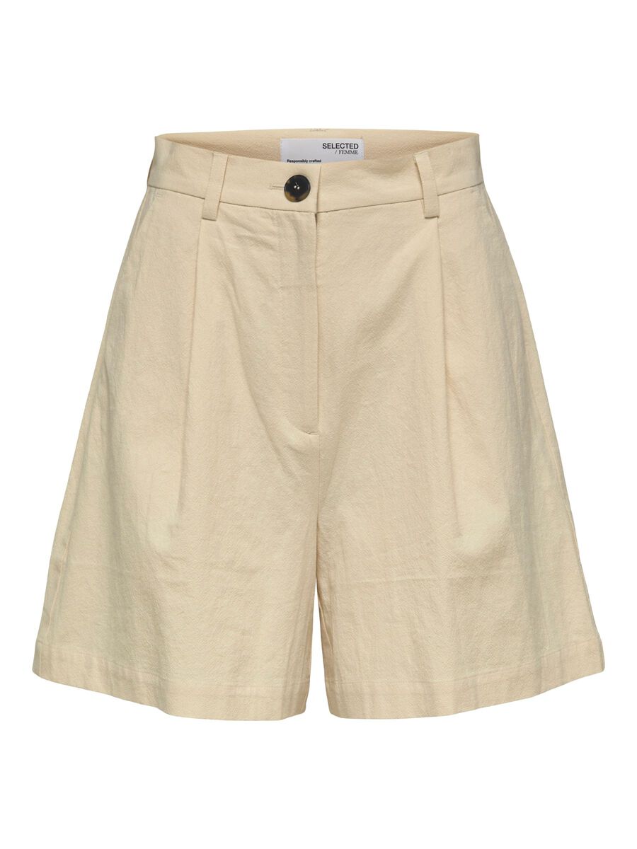 Linen Blend Shorts - Selected Femme