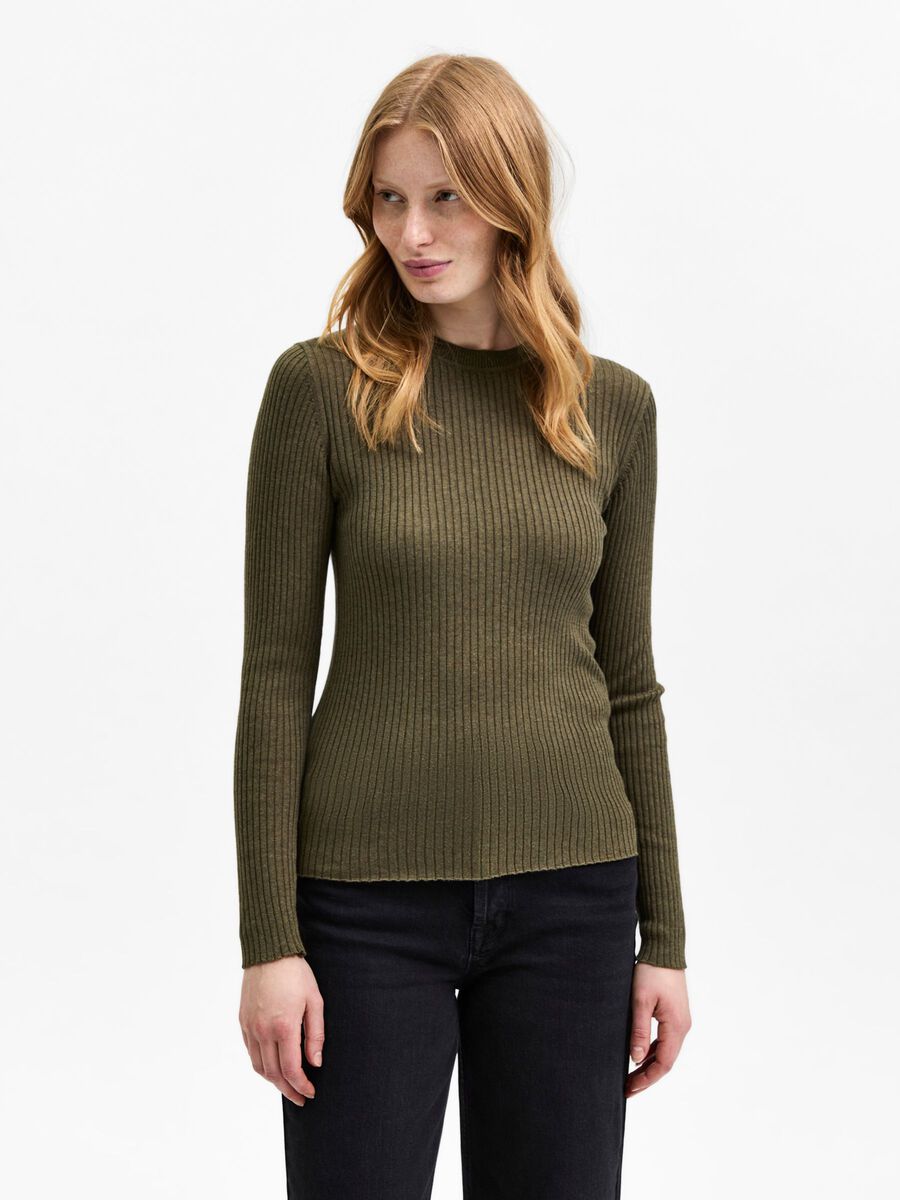 RIBBED KNITTED JUMPER - SELECTED FEMME