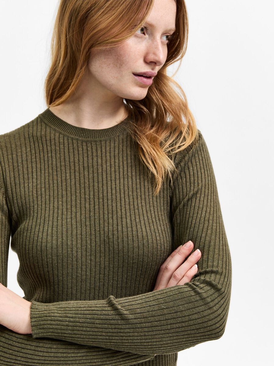 RIBBED KNITTED JUMPER - SELECTED FEMME