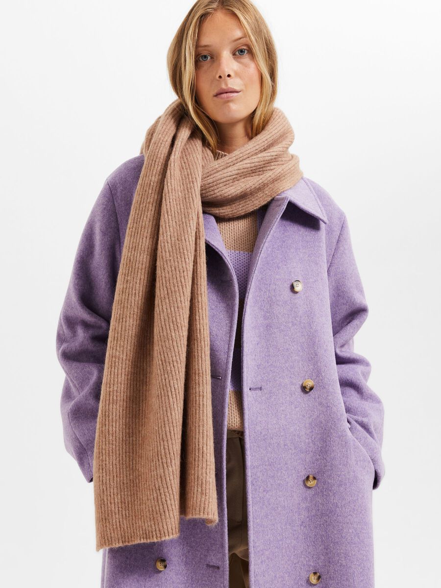 Knitted Scarf (Biscuit) - Selected Femme